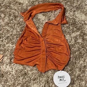 Princess Polly Women's Orange Halter Top
